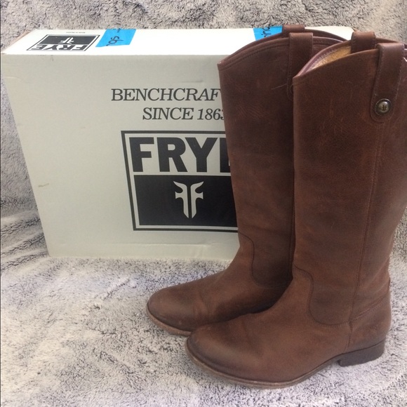 Frye Shoes - Frye Melissa Button boot in brown.